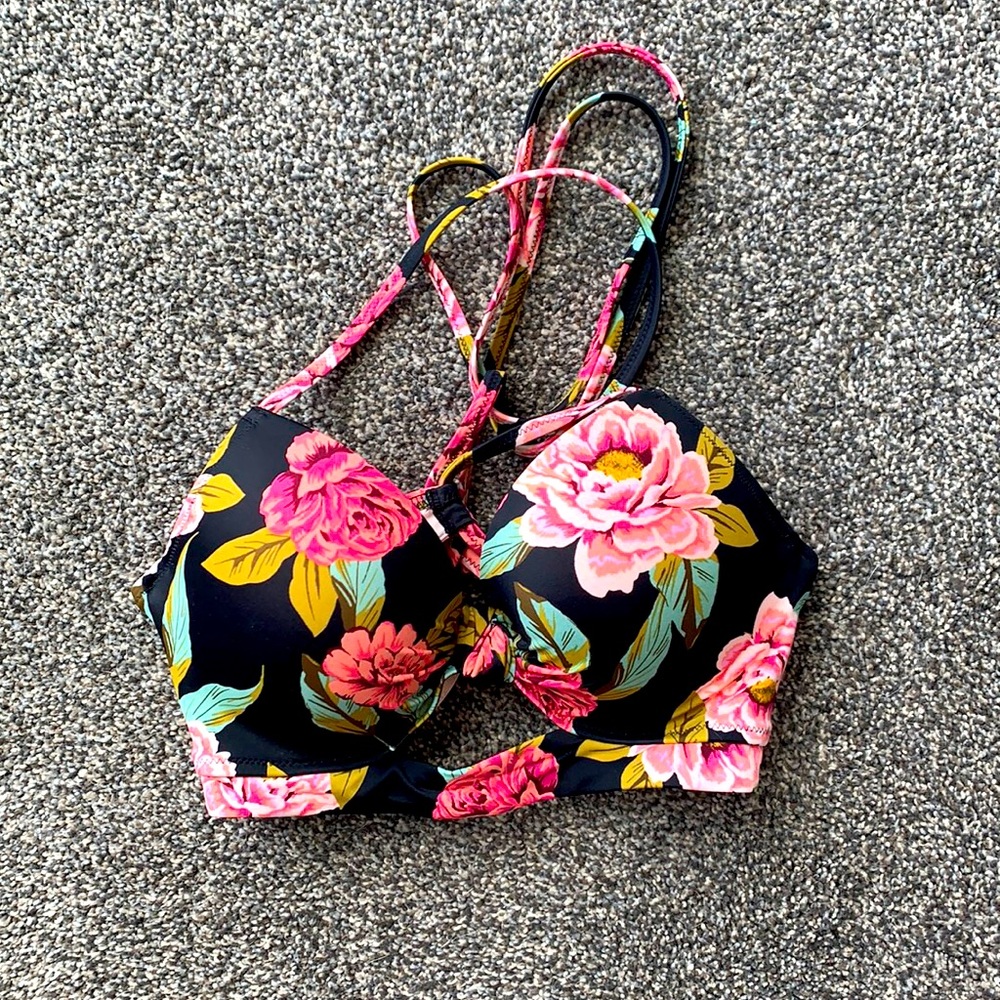 Floral swim top